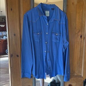 Panhandle Slim Blue Button Down Shirt